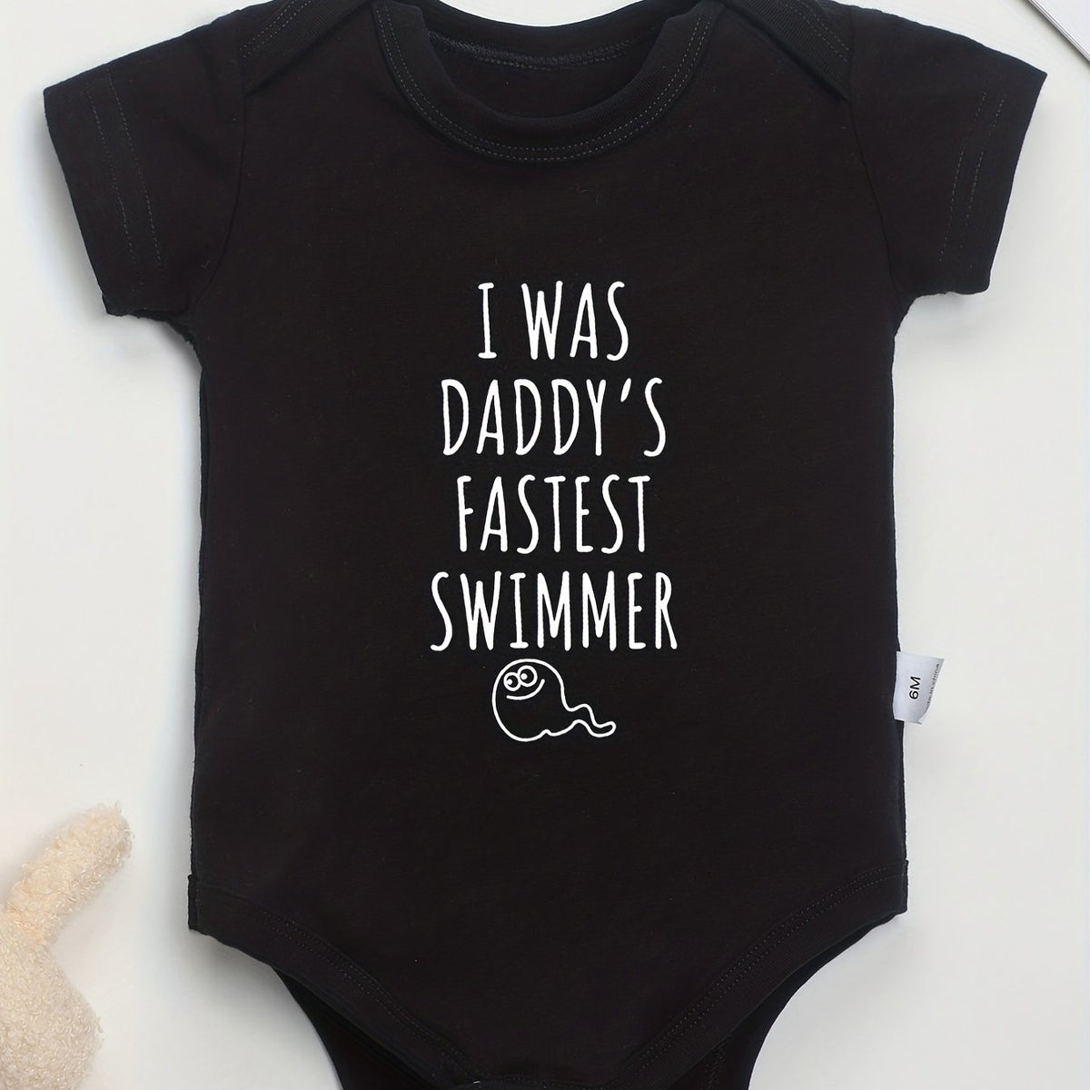 Cotton Baby Onesies Daddy's Fastest Swimmer Letter Print Romper 0-24M