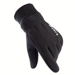 Winter Warm Gloves Polar Fleece Thickened Windproof Anti splashing Fleece Gloves
