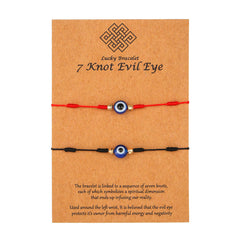 2pcs Devil Eye Knot Adjustable Bracelets