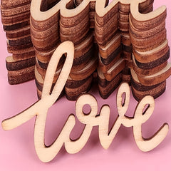 18pcs Wedding LOVE Party Confetti Decoration Wooden Sign