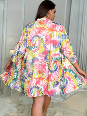 Tie Dye Rainbow Three Piece Pajama Set