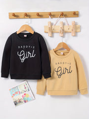 2pcs 'Daddy's Girls' Sweatshirts Set Long Sleeve Top Pullovers For Girls