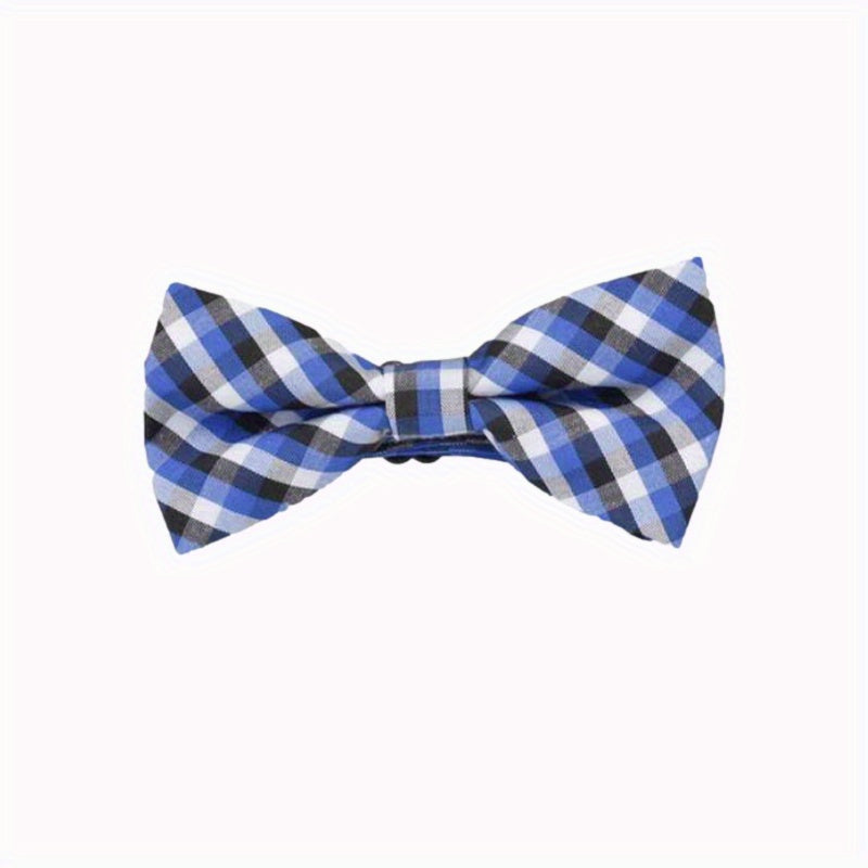 Kids Checkered Striped Bow Tie - Handsome Boys Bow Tie
