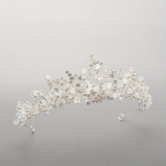 Rhinestone Crown Headdress Wedding Bridal Hair Accessory for Party Prom Birthday