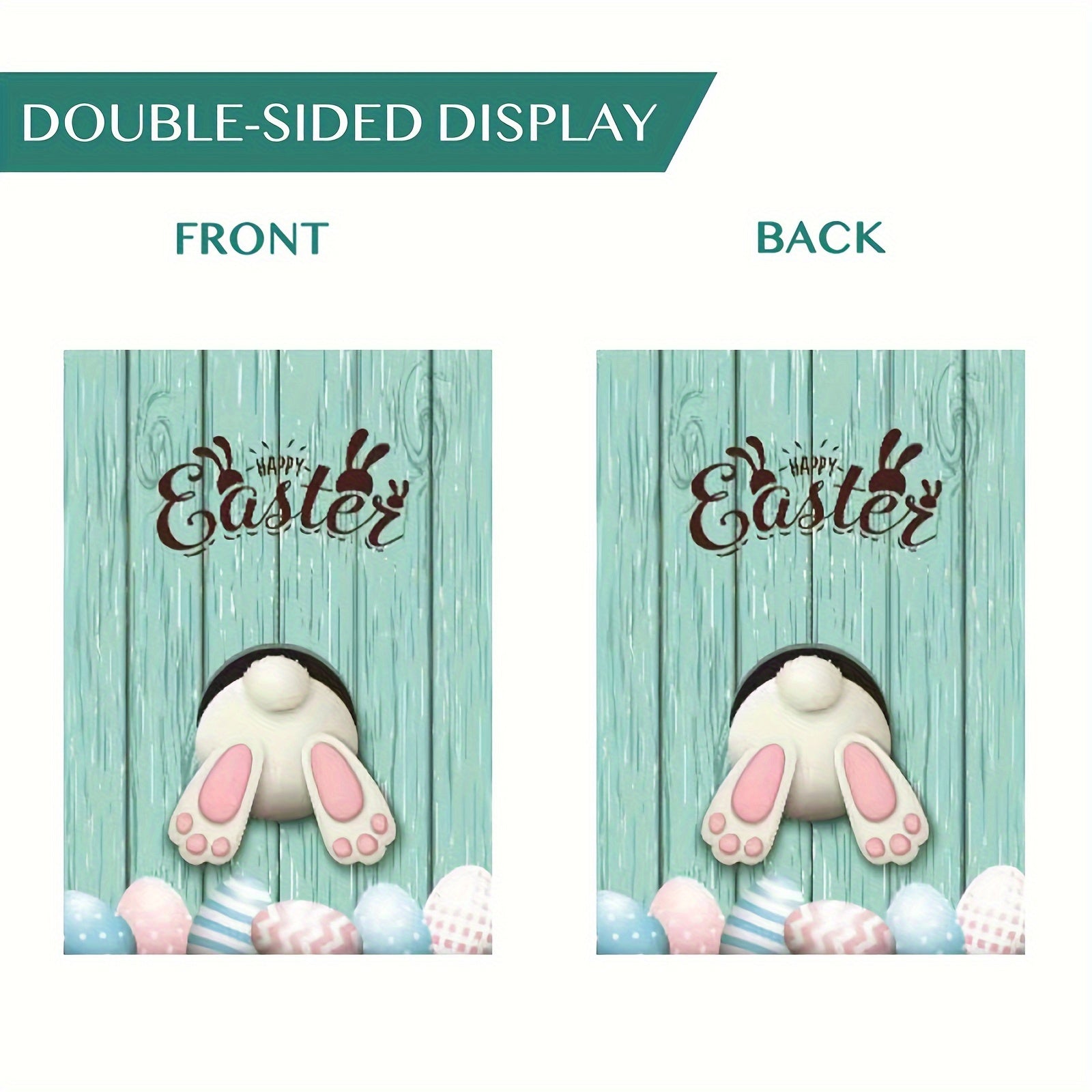 Easter Garden Flag Double Sided 30 48X45 72 Cm Easter Eggs And Rabbits Yard Flag