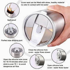 Stainless Steel Insulated Tumbler with Lid - Travel Coffee Mug
