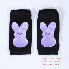 Easter Rabbit Print Fingerless Gloves Y2K Gothic Party Decorative Gloves