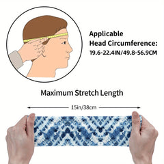Men's Tie Dye Headband Polyester & Spandex Blend Adjustable Fit