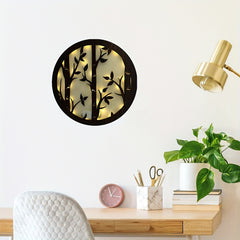 Children's Room LED Wall Clock Creative Lamp Retro Wooden Sign Hanging Lamp