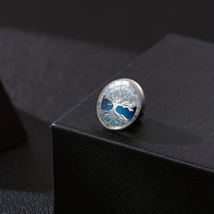Crystal Glass Tree Of Life Shirt Button Keepsake