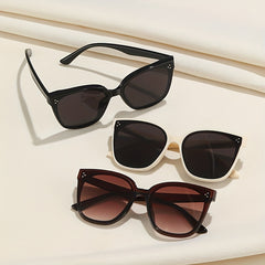 Cat Eye Square Sunglasses Rivet UV400 Sun Shades For Driving