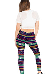 Christmas Snowflake High Waist Leggings Women's