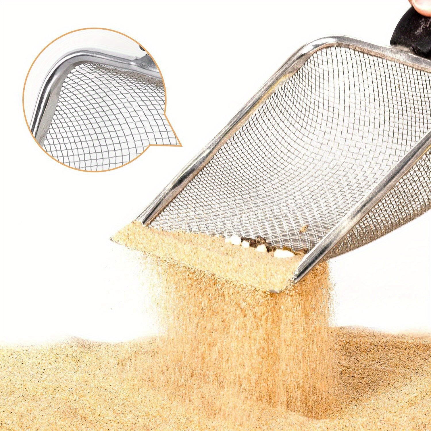 Stainless Steel Cat Litter Scoop Comfortable Handle