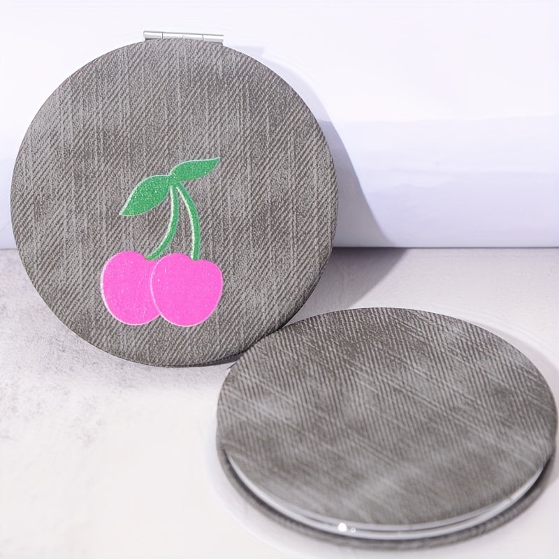 Animal Pattern Compact Mirror Double Sided Foldable Travel Size Vanity Mirror