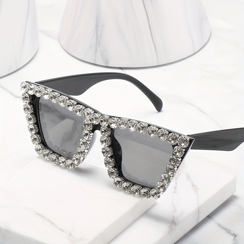 Summer Cat Eye Sunglasses Rhinestone Decorative Glasses