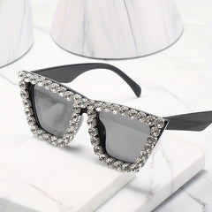 Summer Cat Eye Sunglasses Rhinestone Decorative Glasses
