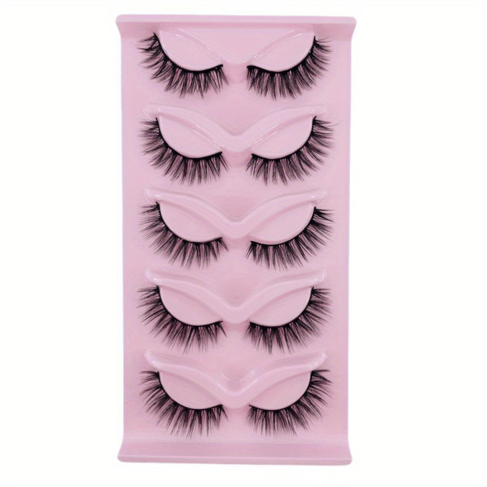 5 Pairs Natural Look Fluffy False Eyelashes