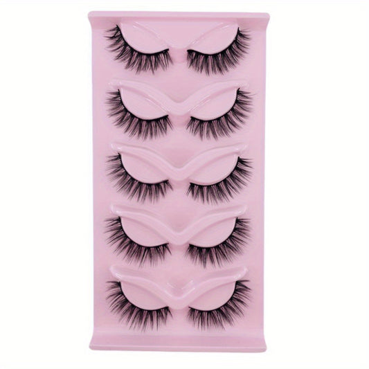 5 Pairs Natural Look Fluffy False Eyelashes