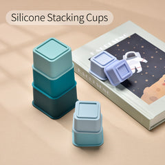 Silicone Stacking Cups for Babies Educational Building Block Toys