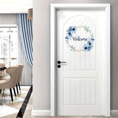Welcome Sign PVC Wall Sticker Front Door Entrance Decoration Self Adhesive Decal