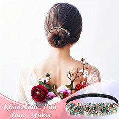 Crystal Beaded Headband Headdress Fluffy Flower Hair Accessories