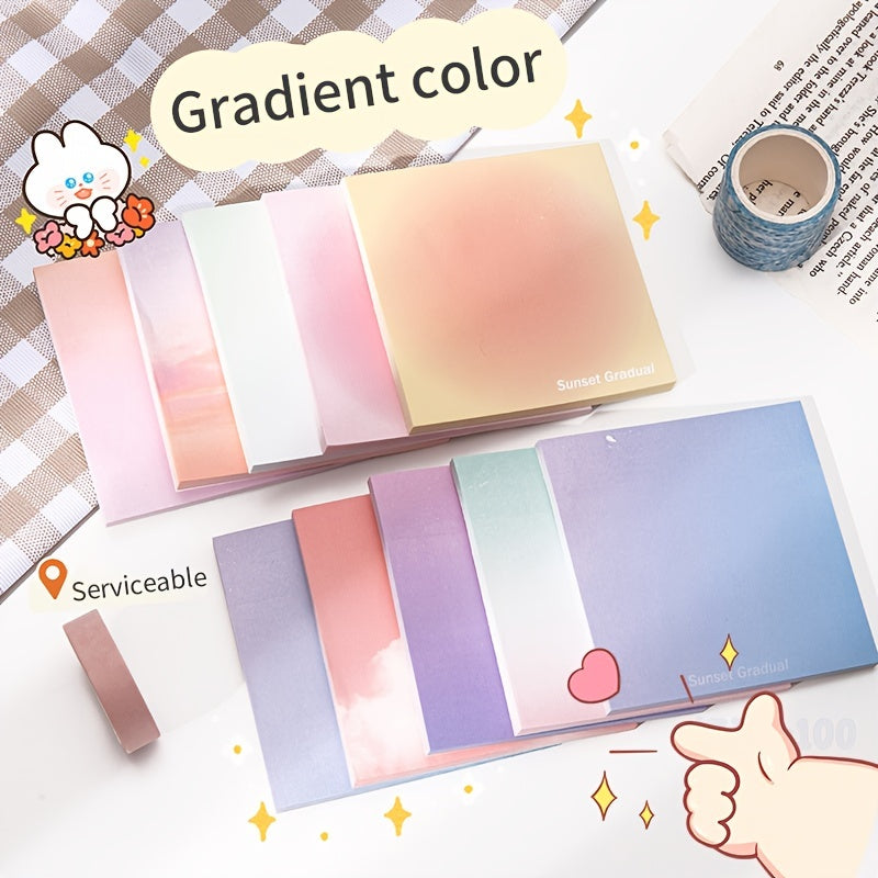 200 Sheets Gradient Sticky Notes Tearable Sticky Note Paper