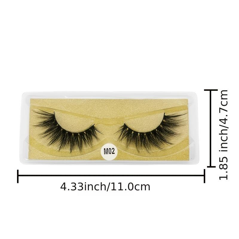 10 Pairs Natural 3D Faux Mink False Eyelashes with Glitter Box