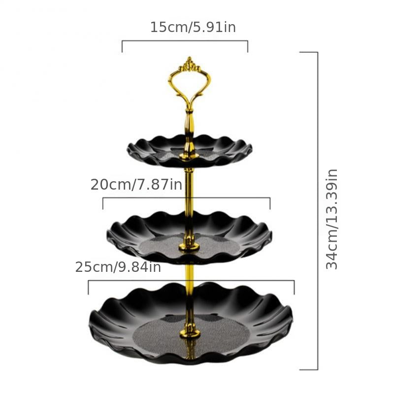 3 Tier Cake Stand for Dessert Display and Serving - Cupcakes, Cookies