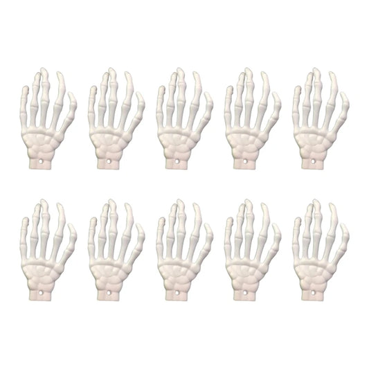 10pcs Halloween Skeleton Hand Figurine Pendant Decoration