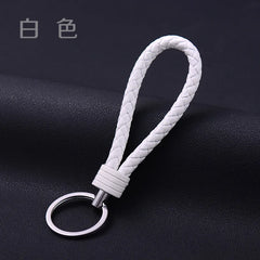 10pcs Hand-Woven Leather Keychain Wallet Men Women Key Chains