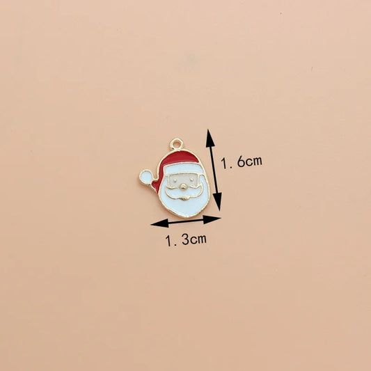 10pcs Christmas Santa Claus DIY Charms for Jewelry Making