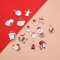 10pcs Christmas Santa Claus DIY Charms for Jewelry Making