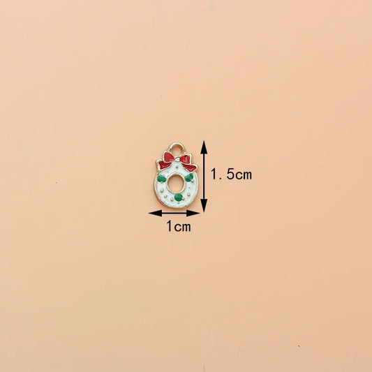 10pcs Christmas House Enamel Charms for Jewelry Making DIY Pendant
