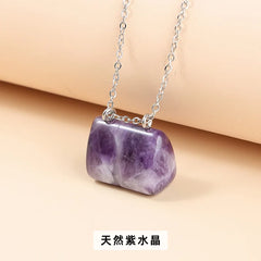 10pcs Natural Stone Mini Bag Pendant Healing Crystal Reiki Handbag Gemstone Neck