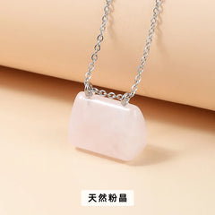 10pcs Natural Stone Mini Bag Pendant Healing Crystal Reiki Handbag Gemstone Neck