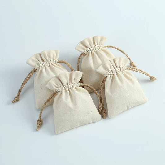 10pcs Cotton Jewelry Bags Necklace Earring Ring Pouch for Wedding