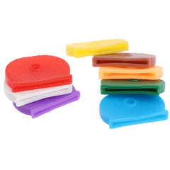 10pcs Random Hollow Rubber Soft Key Locks Keys Cap Key Covers Topper Keyring