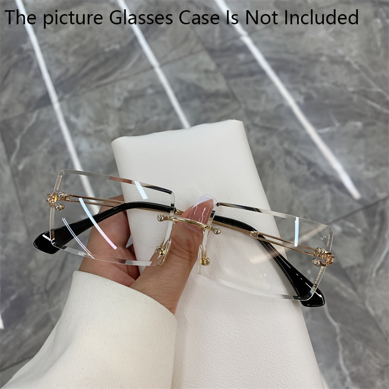 Vintage Rimless Gradient Sunglasses Male Female Eyewear Shades Sun Glasses