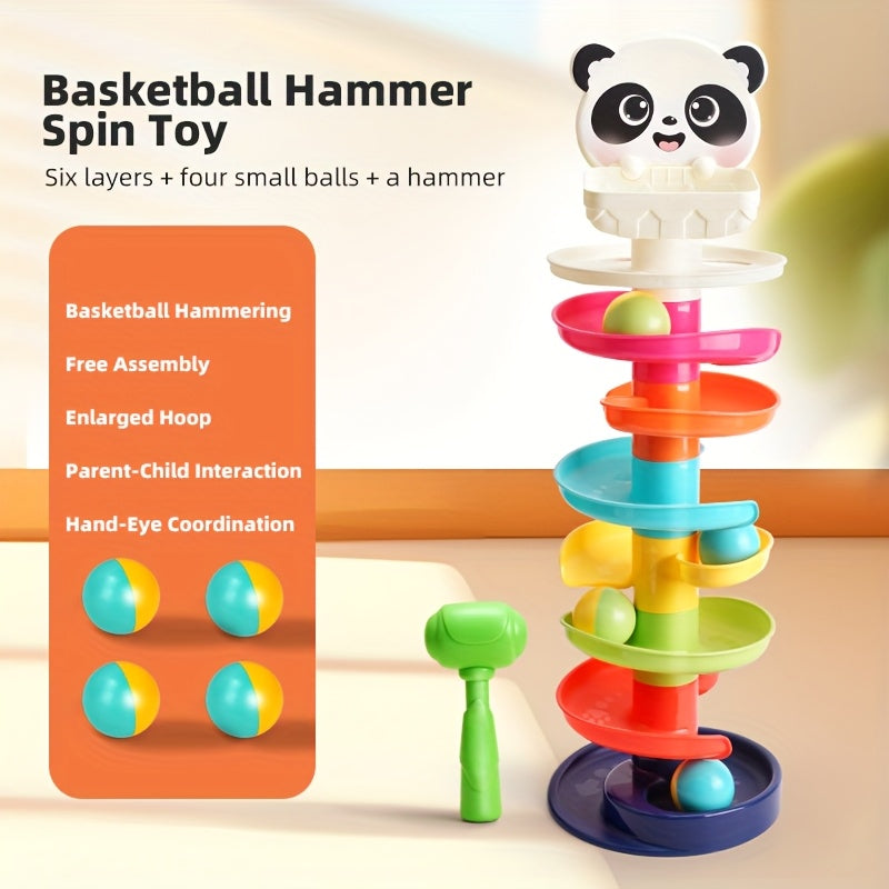 Educational Marble Run Toy for Kids Colorful Rolling Bead Skyscraper