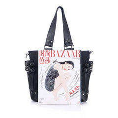 Canvas Rivet Large Tote Bag Lady Shoulder Bag