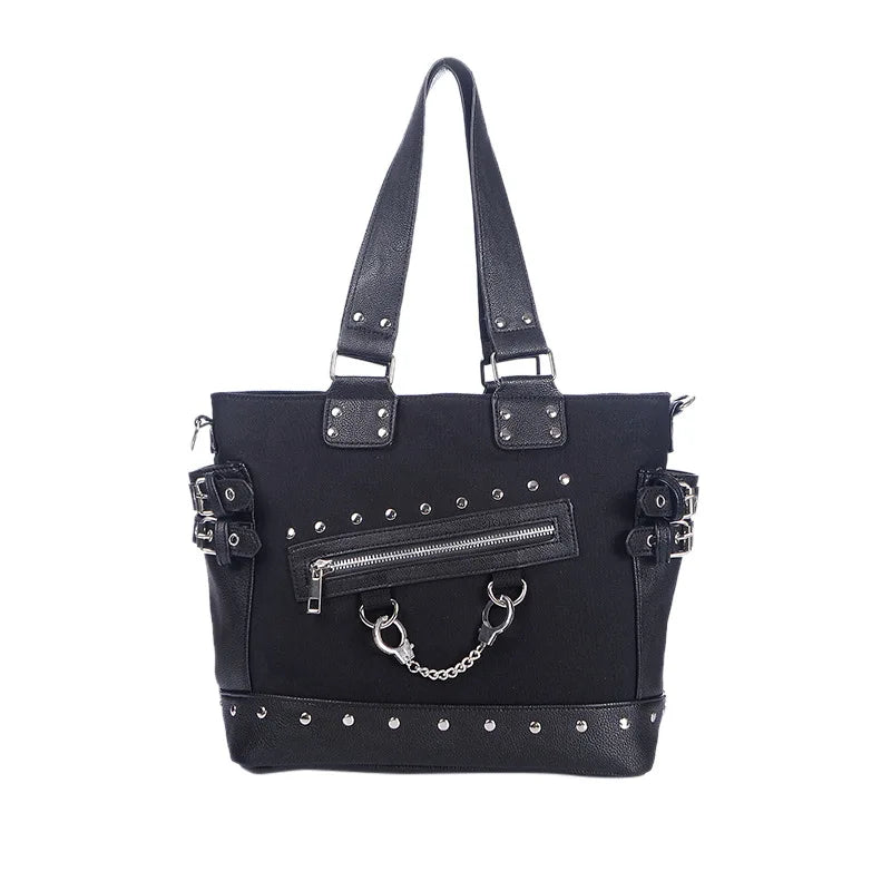 Canvas Rivet Large Tote Bag Lady Shoulder Bag