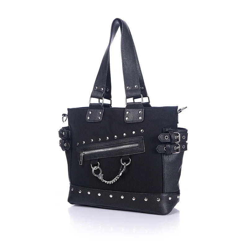 Canvas Rivet Large Tote Bag Lady Shoulder Bag