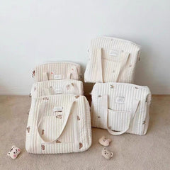 Mommy Bag Embroidery Satchel Outdoor Travel Baby Storage Bag