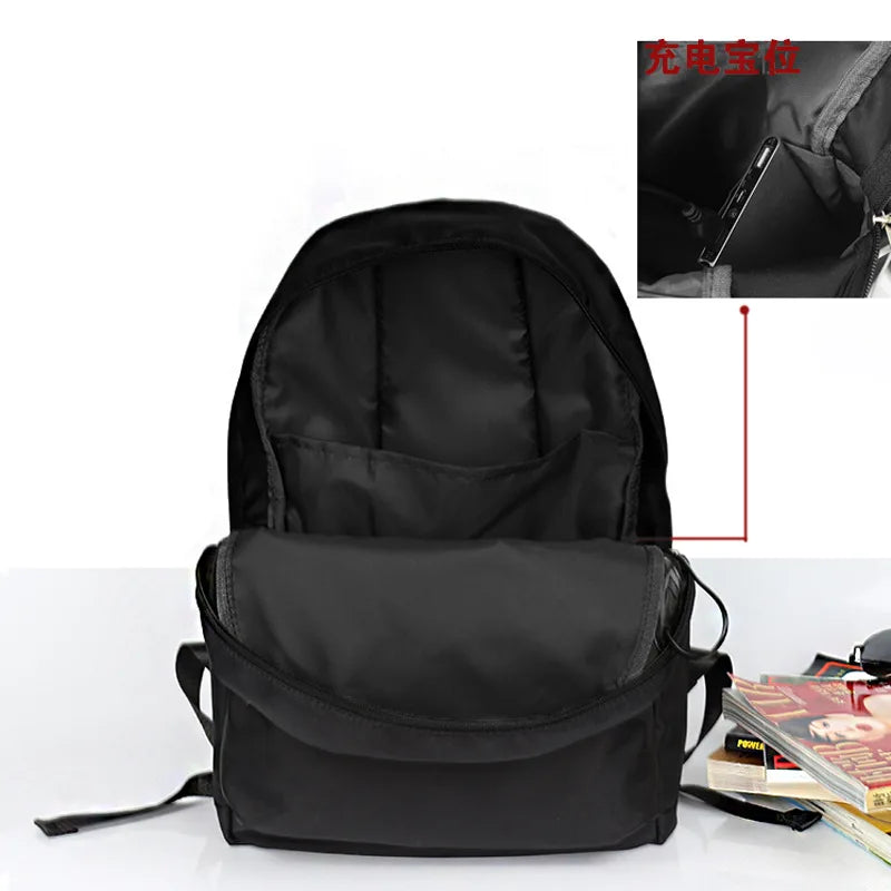 Men Travel Backpack School Bag with USB Charging Laptop Bag