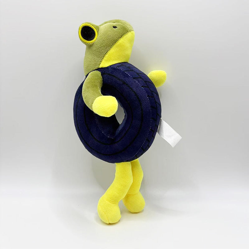 Soft Plush Frog Puppet with Pull Back Motion - Interactive Toy for Kids
