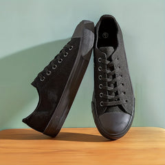 Women's Lace Up Canvas Sneakers Low Top Walking Shoes