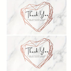 50 Thank You Cards for Business 9.5 Business Card Jewelry Package Insert