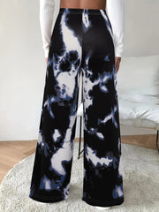 Women's Plus Tie Dye High Rise Flare Leg Trousers