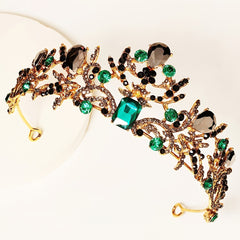 Gothic Vintage Rhinestone Crown Tiara Bridal Hair Accessories
