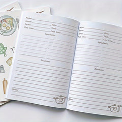 Large Size B5 Blank Recipe Book for 80 Recipes